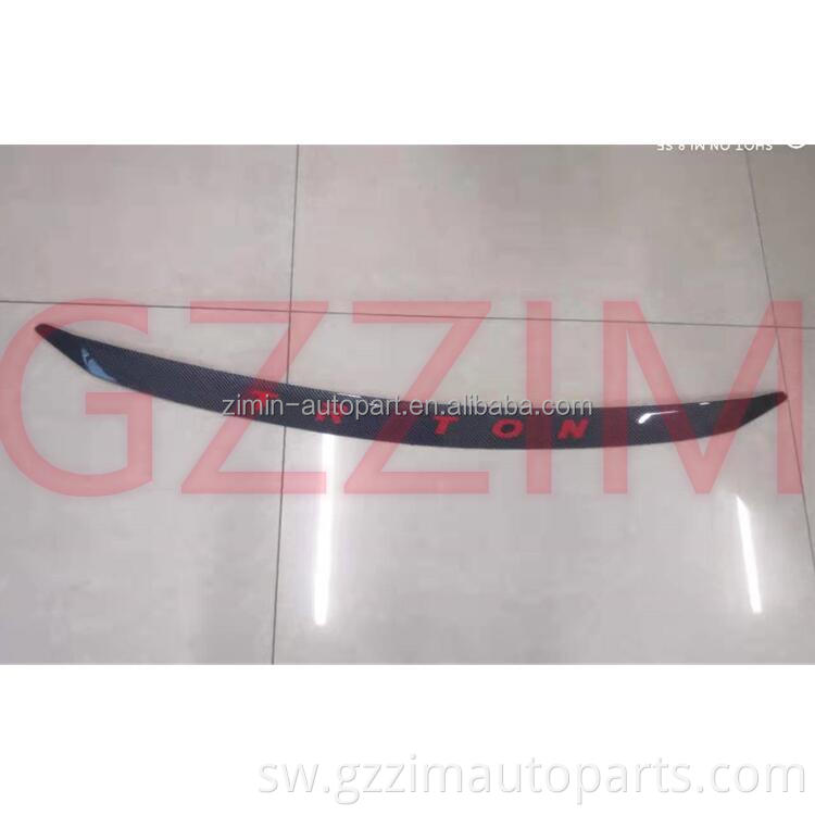 Carbon Fiber Color Front Hood Lid Cover Engine Decorative Moulding Trim For Triton L200